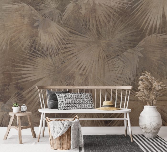 Tropical Palm Leaves Wallpaper Mural