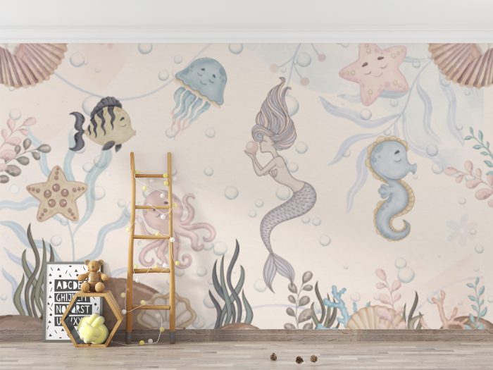 Aquatic Playland Wallpaper Mural