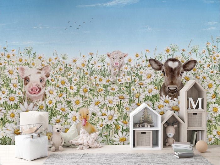 Farm Animals Wallpaper Mural