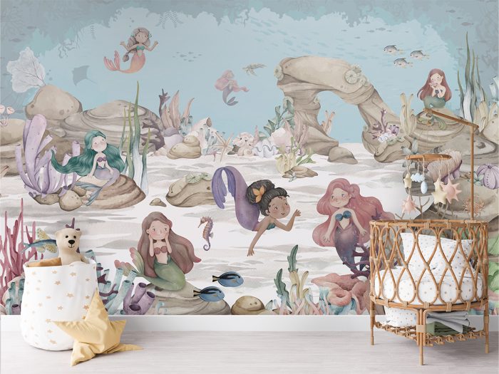 Mermaid Miracles Girls Room Wallpaper Mural