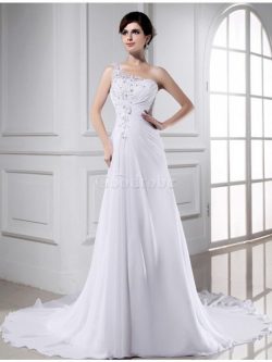 Robe de mariée manche nulle ligne a de tour de ceinture en haute avec lacets appliques – G ...