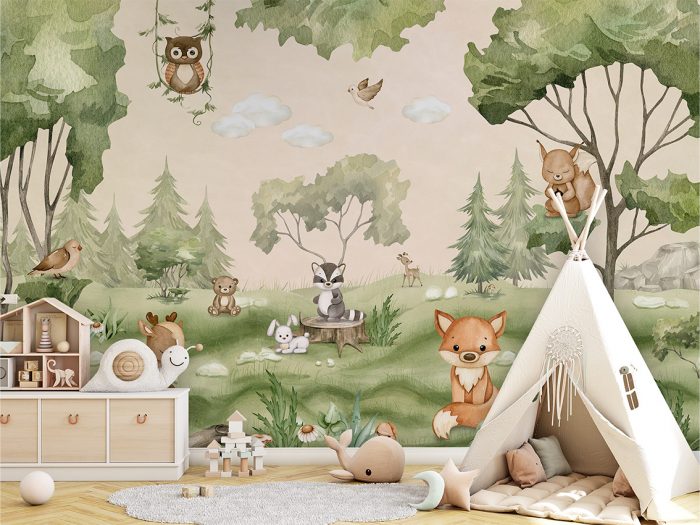 Woodland Joy Kids Wallpaper