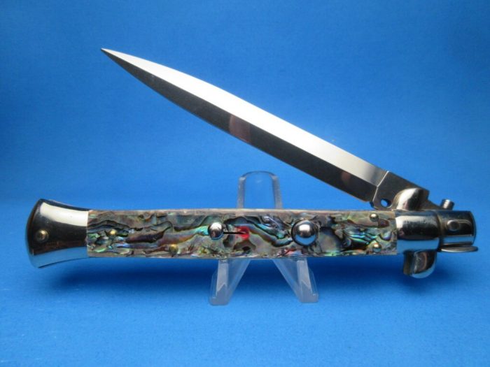 Frank Beltrame 11″ Abalone Dagger Picklock Switchblade