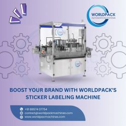 Advanced Sticker Labeling Machine by Worldpack Automation Systems