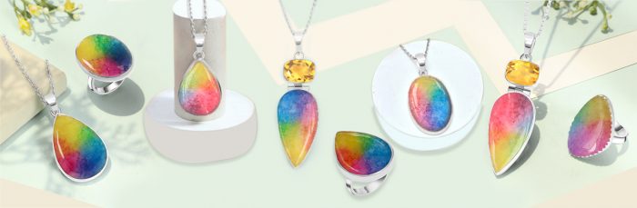 Assorted Rainbow Quartz Jewelry: The Gemstone Known as Angel Aura Quartz