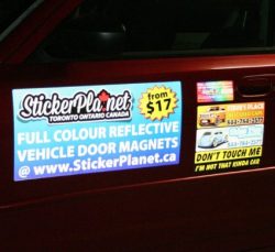 Reflective Vehicle Door Magnets