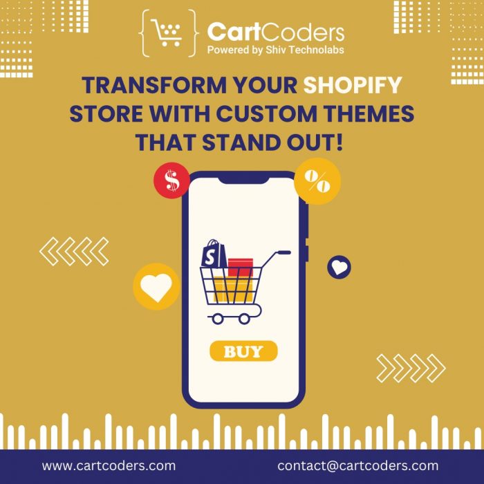 Transform your Shopify store with custom themes that stand out!