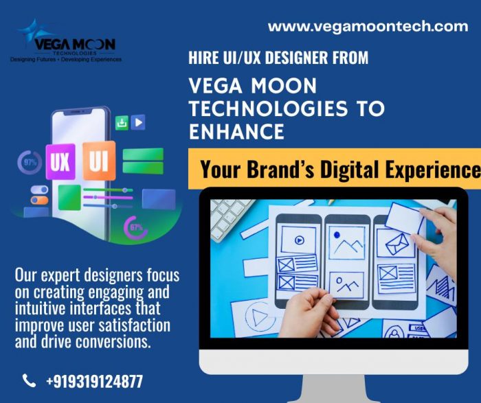 Hire UI/UX Designer from Vega Moon Technologies to Enhance Your Brand’s Digital Experience