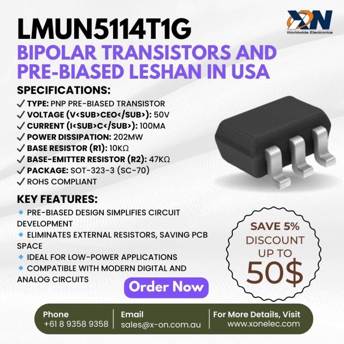 LMUN5114T1G – Pre-Biased PNP Bipolar Transistor by Leshan