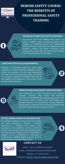 The Benefits of NEBOSH Safety Course