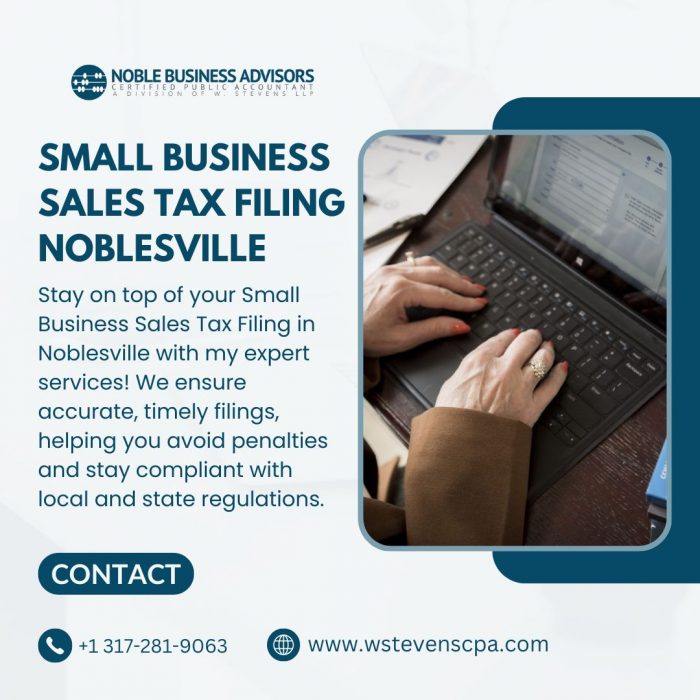 Small Business Sales Tax Filing Noblesville