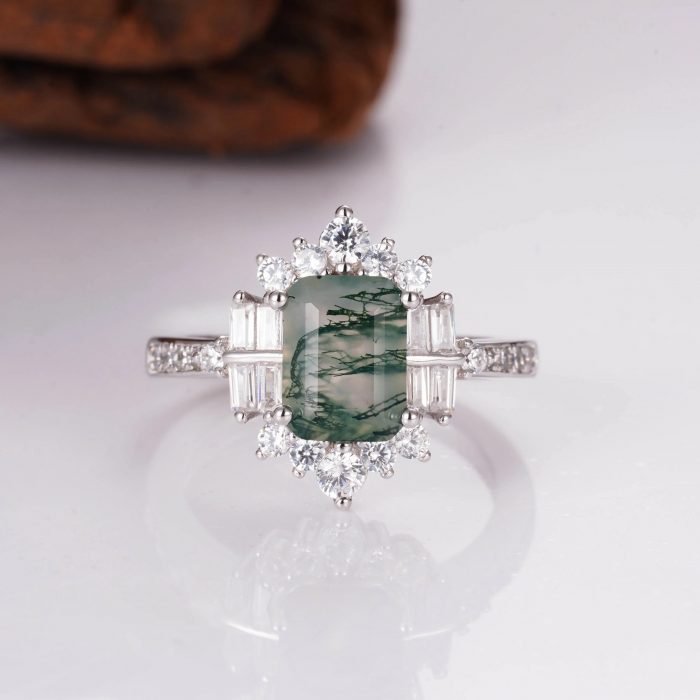 The Beauty and Meaning of Moss Agate Rings as Promise Rings