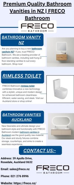 Premium Quality Bathroom Vanities in NZ | FRECO Bathroom