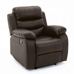 Reposet Single Reclining Armchair Upholstered in Faux Leather