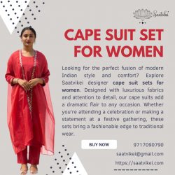 Buy Designer Cape Suit Set for Women Featuring Modern Indian Looks