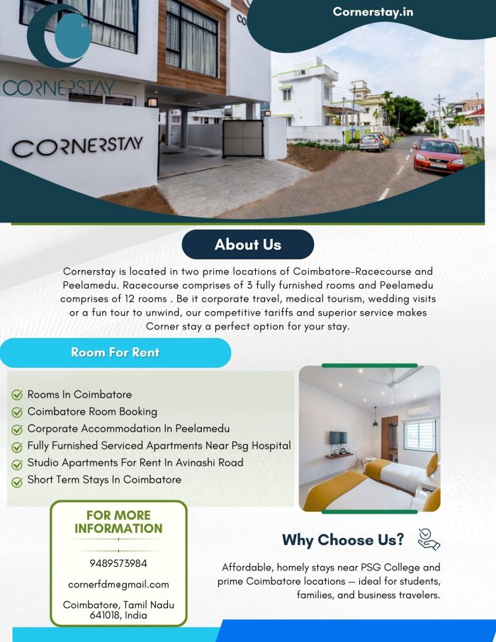 Fully Furnished Serviced Apartments Near PSG Hospital
