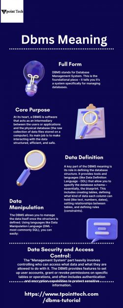 Dbms Meaning -Tpoint Tech