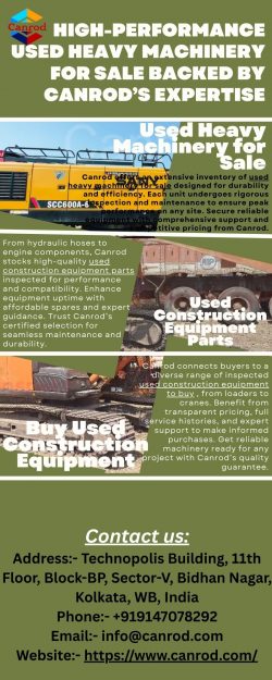 High-Performance Used Heavy Machinery for Sale Backed by Canrod’s Expertise