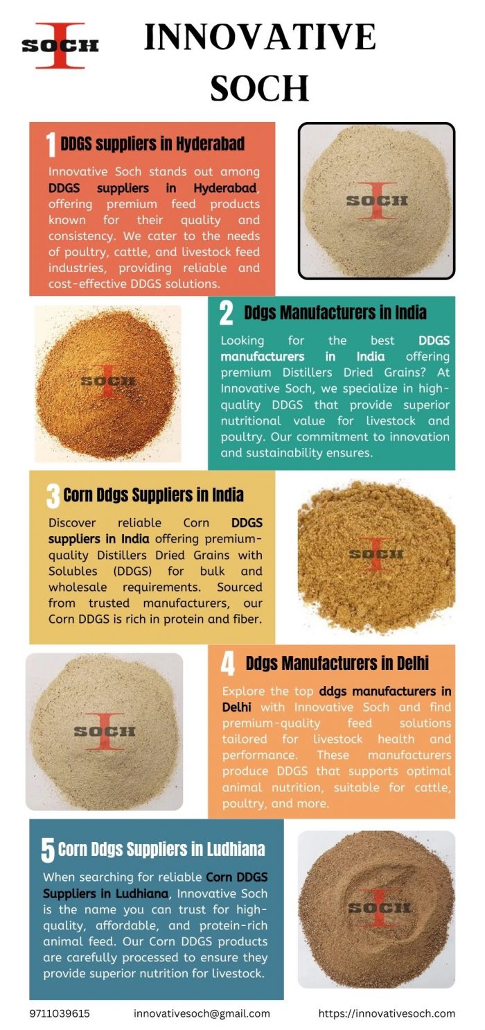 Best DDGS Manufacturers in India Delivering Top-Grade Distillers Dried Grains