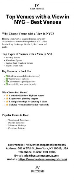 Top Venues with a View in NYC – Best Venues