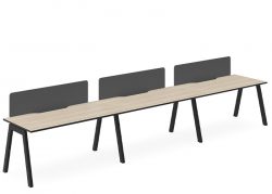 DD Vista Workstation Single Sided For 3 Person With Optic Screen