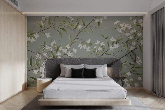 mural floral wallpaper