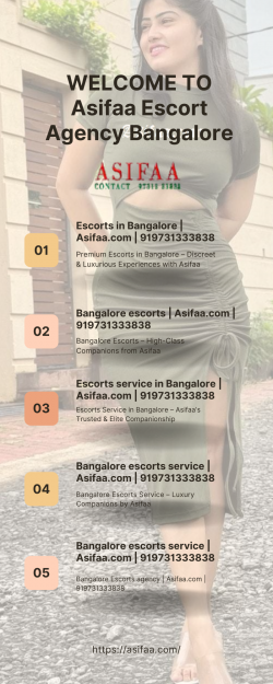 Discover Premium Companionship with Asifaa Escort Agency Bangalore | 919731333838