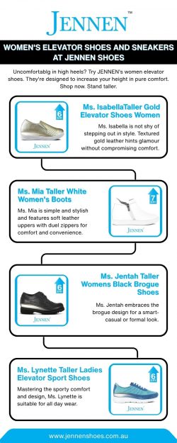 Women’s Elevator Shoes and Sneakers at JENNEN Shoes Australia