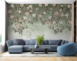Floral wallpaper murals