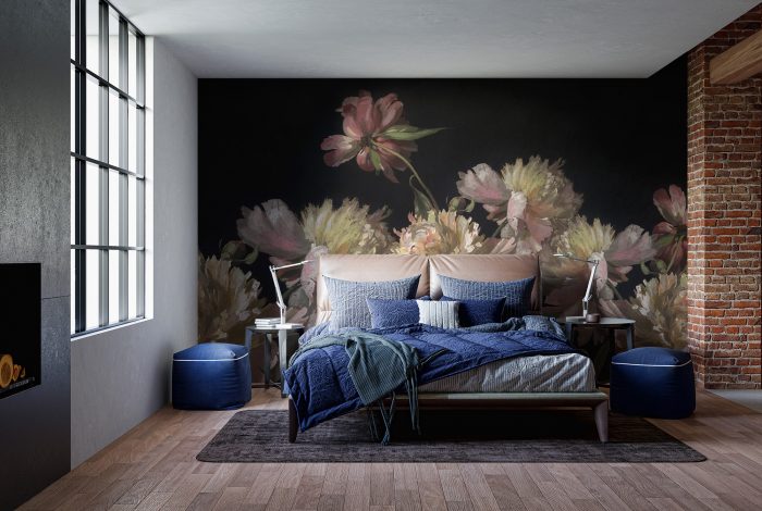 bold floral wallpaper