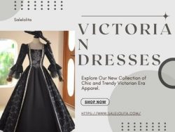 Elevate your wardrobe with Victorian-inspired gowns featuring scalloped lace, ruffled sleeves, & ...