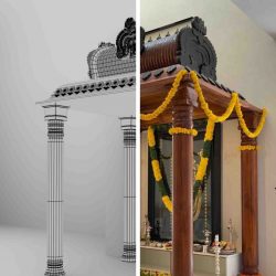 Premium Mandir Design for Home by Svvayam