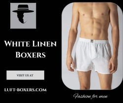 Effortless Summer Style: White Linen Boxers by Luft-Boxers