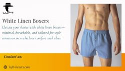 Pure Comfort Meets Style: White Linen Boxers by Luft-Boxers