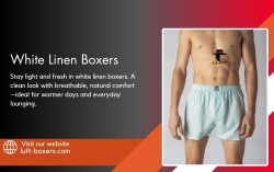Classic Comfort Redefined with White Linen Boxers from Luft Boxers