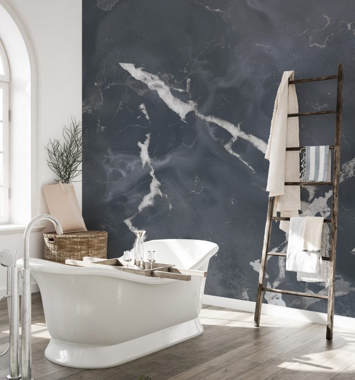 Dark Gray Terrazzo Natural Granite Marble Mural