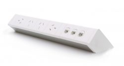 Athena Above Desk Power Rail – 4 GPO & 3 Data