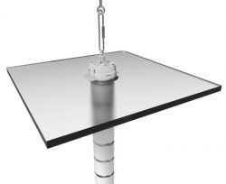 CM Axess Ceiling to Desk Kit With Floor Base