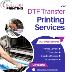Premium DTF Transfer Printing Services by Rolled Up Printing