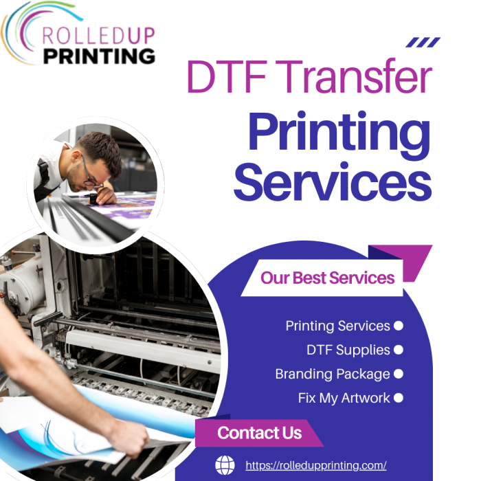 Premium DTF Transfer Printing Services by Rolled Up Printing