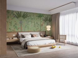 Green Tropical Chinoiserie Wallpaper