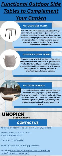 Functional Outdoor Side Tables to Complement Your Garden