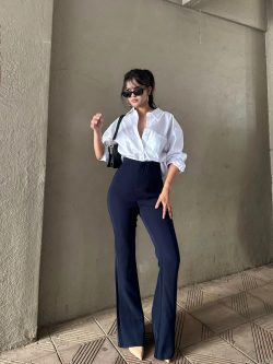 Shop Black High Waisted Pants & Trousers For Women Online – MyStella