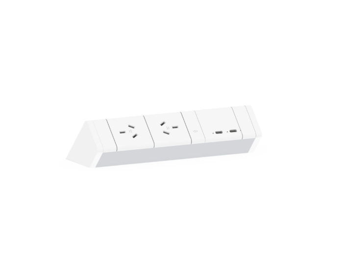 Athena Above Desk Power Rail – 2GPO & 2 USB Charging