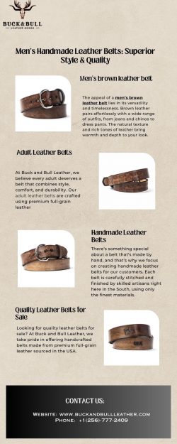 Men’s Handmade Leather Belts: Superior Style & Quality