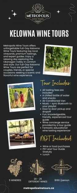 Premium Kelowna Wine Tasting Tours – Metropolis Wine Tours