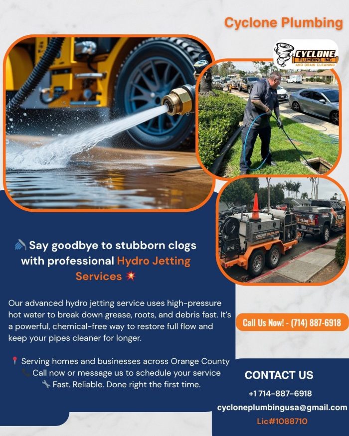 Hydro Jetting Orange County | Cyclone Plumbing USA