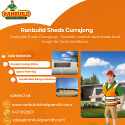 Custom & Durable Ranbuild Sheds in Currajong