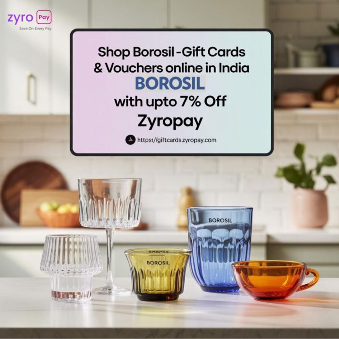 Shop Borosil E-Gift Cards & Vouchers Online in India with Upto 7% Off – ZyroPay