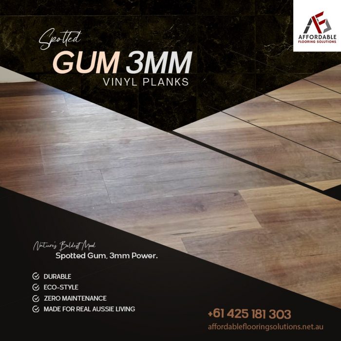 Spotted Gum 3mm Vinyl Planks Flooring in Perth